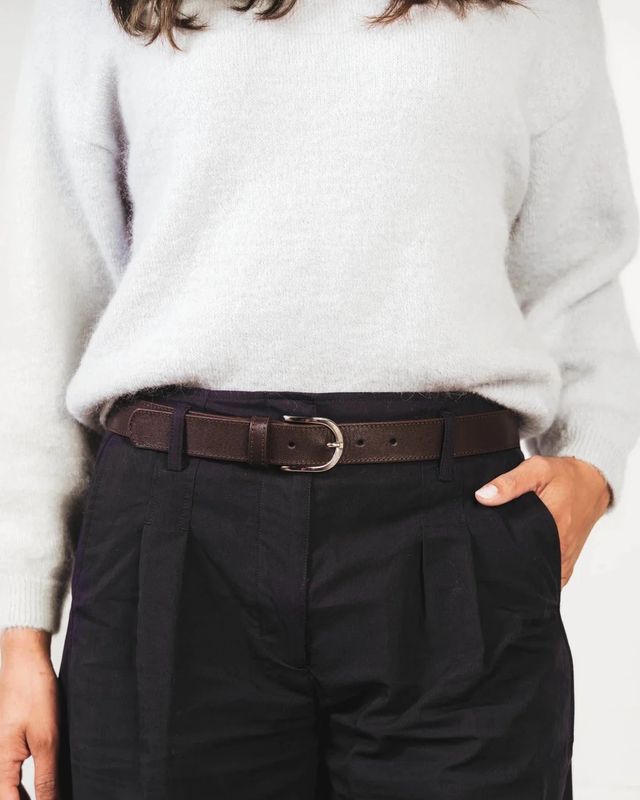 Poppy Barley Accent Belt Cocoa Plum/Silver