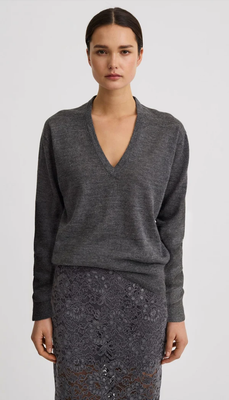 Smythe V-Neck Boyfriend Sweater 26005