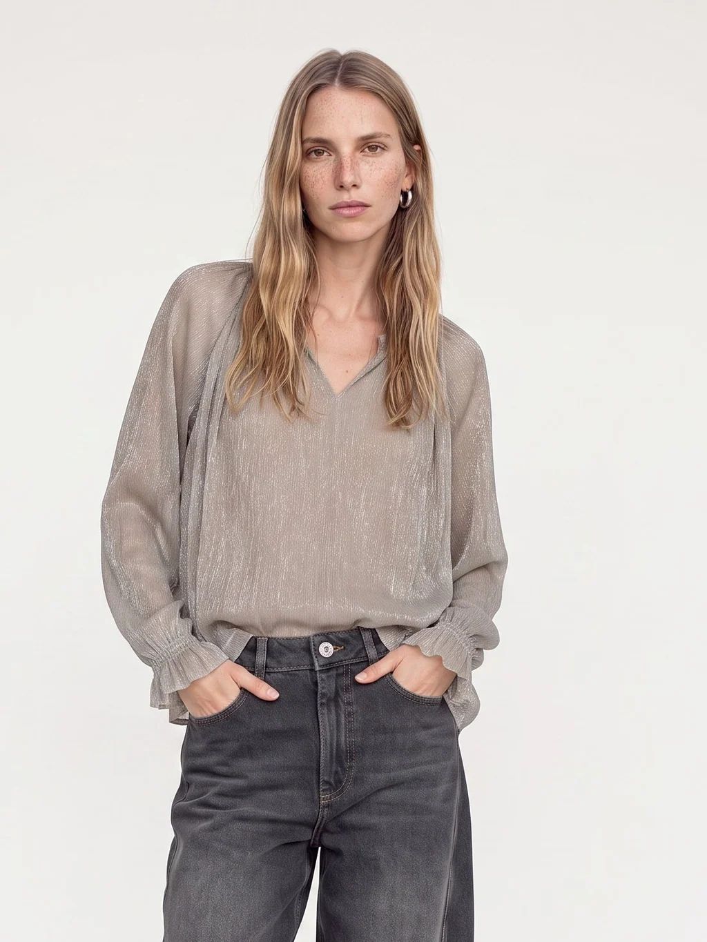 Mos Mosh Ximena Glam Vneck Blouse 183680