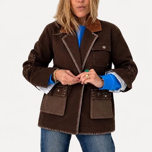 Kerri Rosenthal Love Brigade Barn Blazer Brown