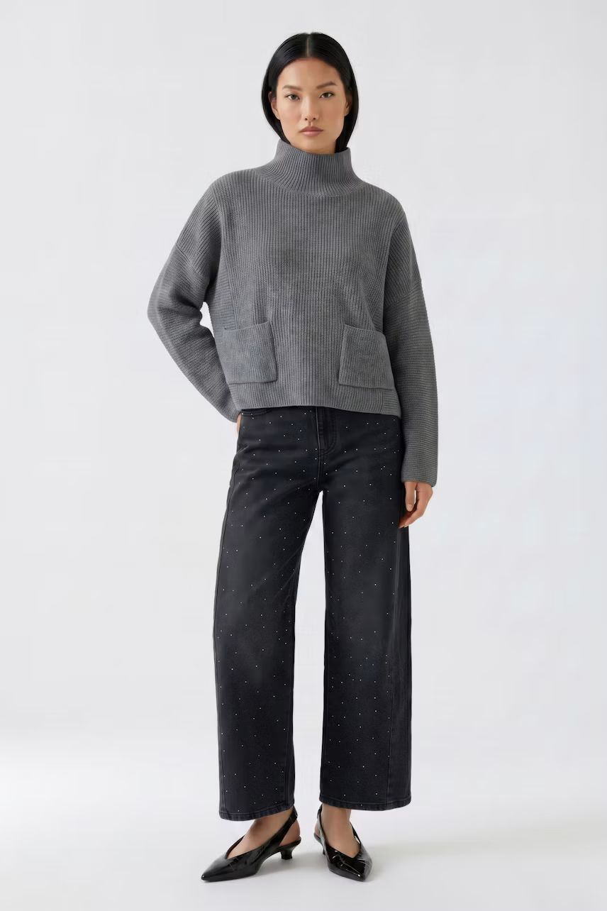 OUI Barrel Sparkle Jeans 100028