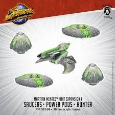 Monpoc Saucers, Pods, Hunter, Martian
