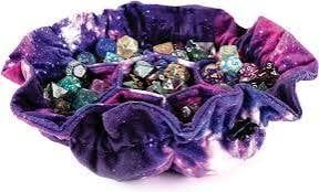 Velvet Compartment Dice Bag With Pockets Nebula