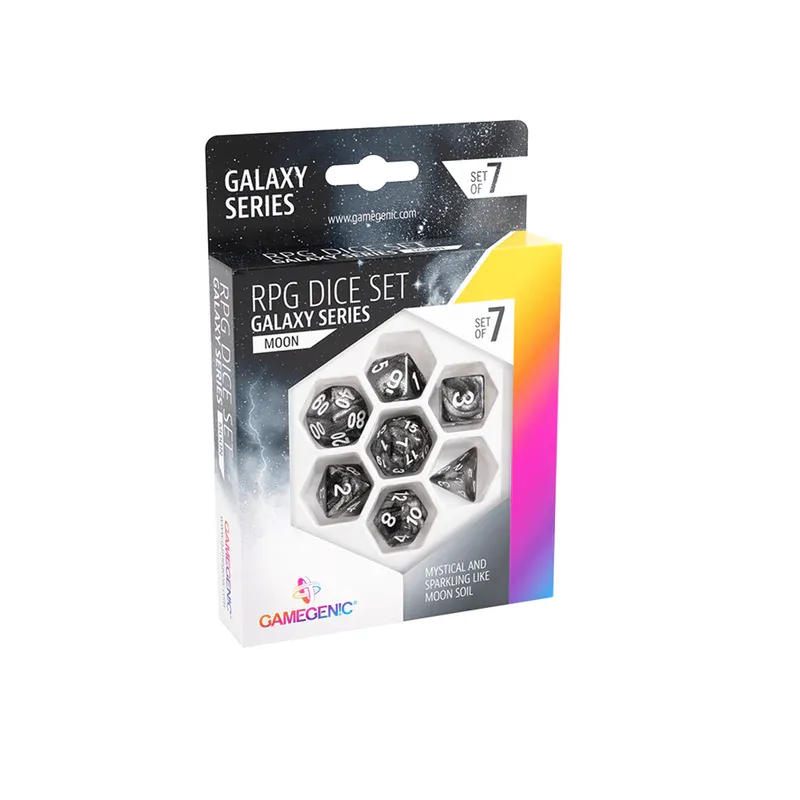 GALAXY SERIES - MOON - RPG DICE SET (7PCS)