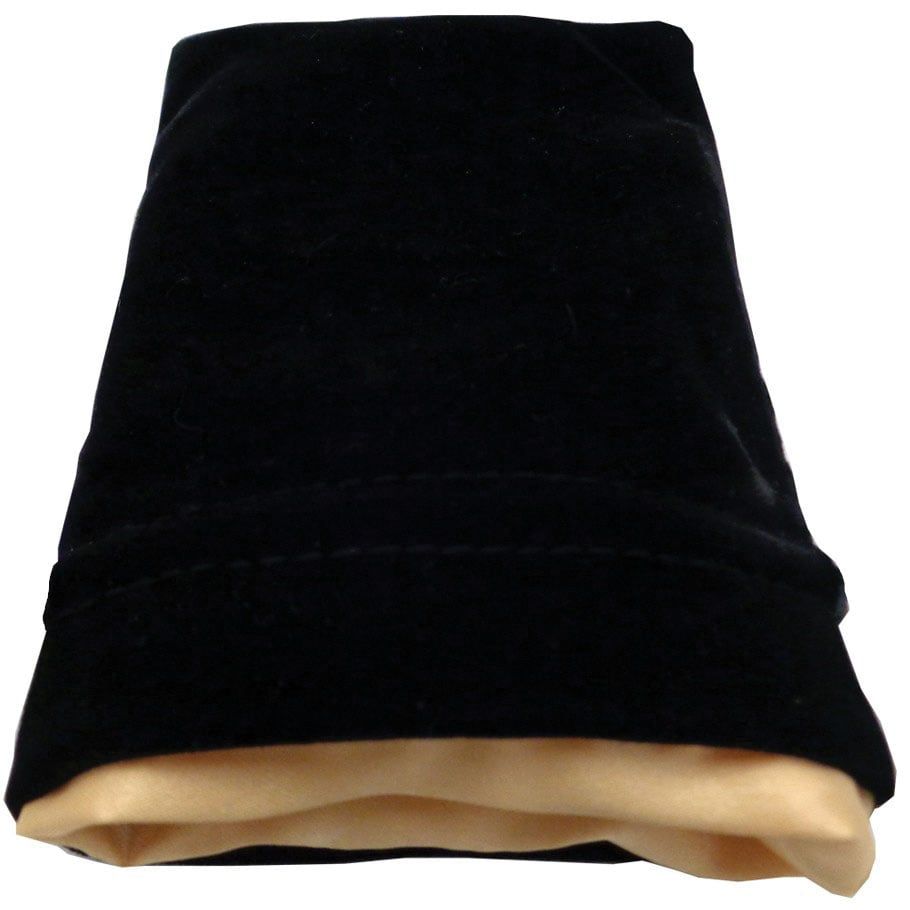 Black Velvet with Gold Satin Dice Bag