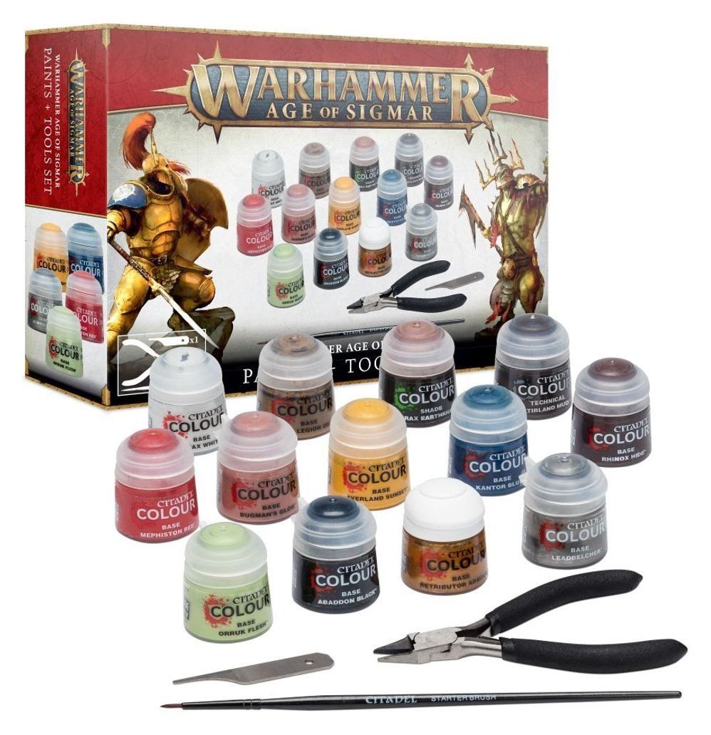 Warhammer Age of Sigmar Paints &amp; Tools set