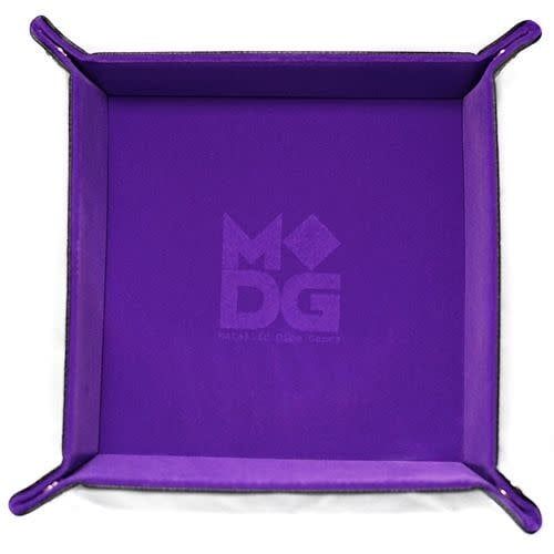 VELVET FOLDING DICE TRAY 10&quot; X 10&quot; RED
