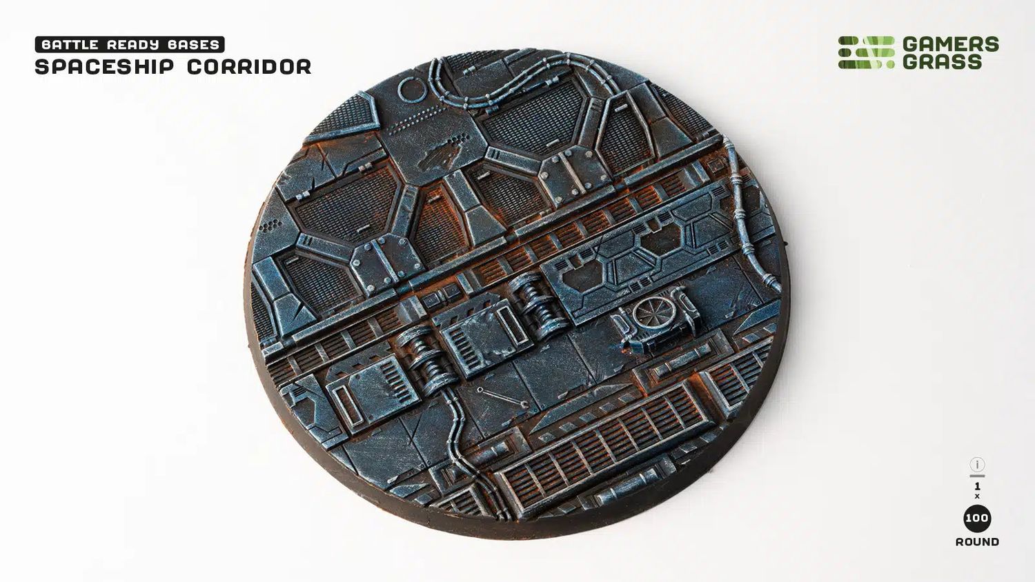 Spaceship Corridor Bases, Round 100mm
