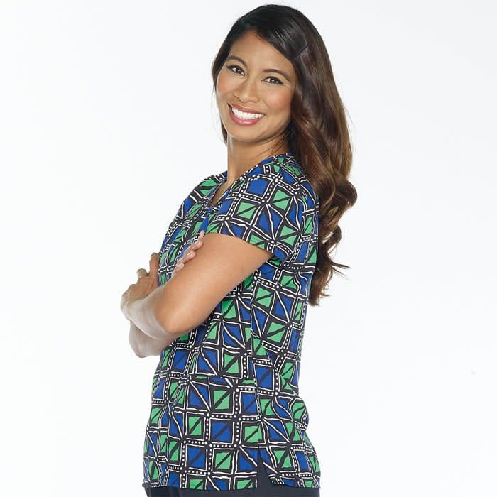 Tribal Spirit V-Neck Scrub Top