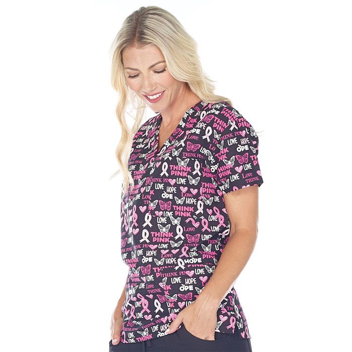 GIVE HOPE V-Neck Scrub Top