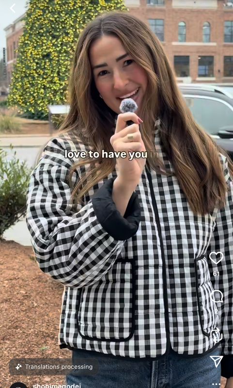 Gingham Quilted Jacket