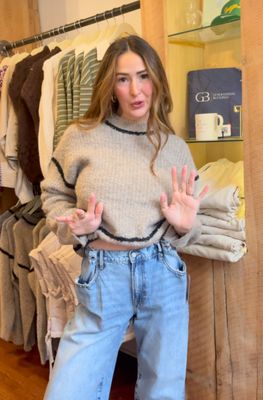 Contrast Outline Sweater