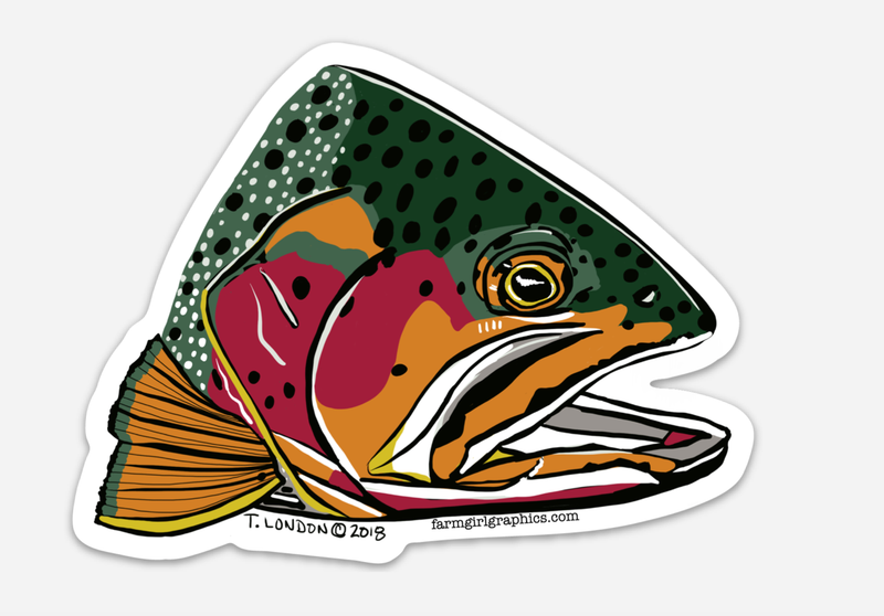 Cutthroat Trout Vinyl Decal