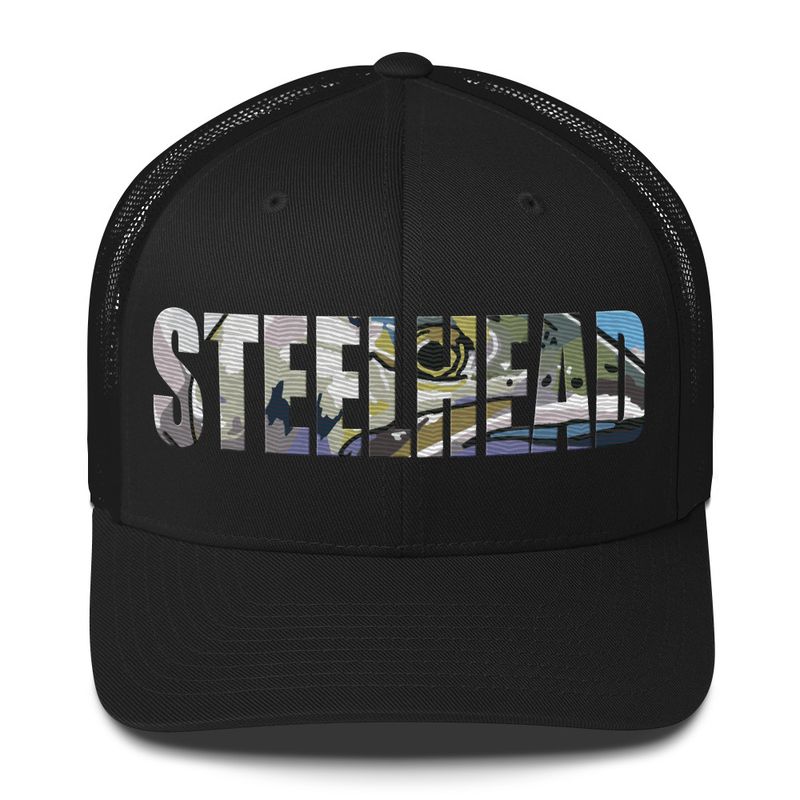 STEELHEAD Embroidered Trucker Cap by Farm Girl Graphics