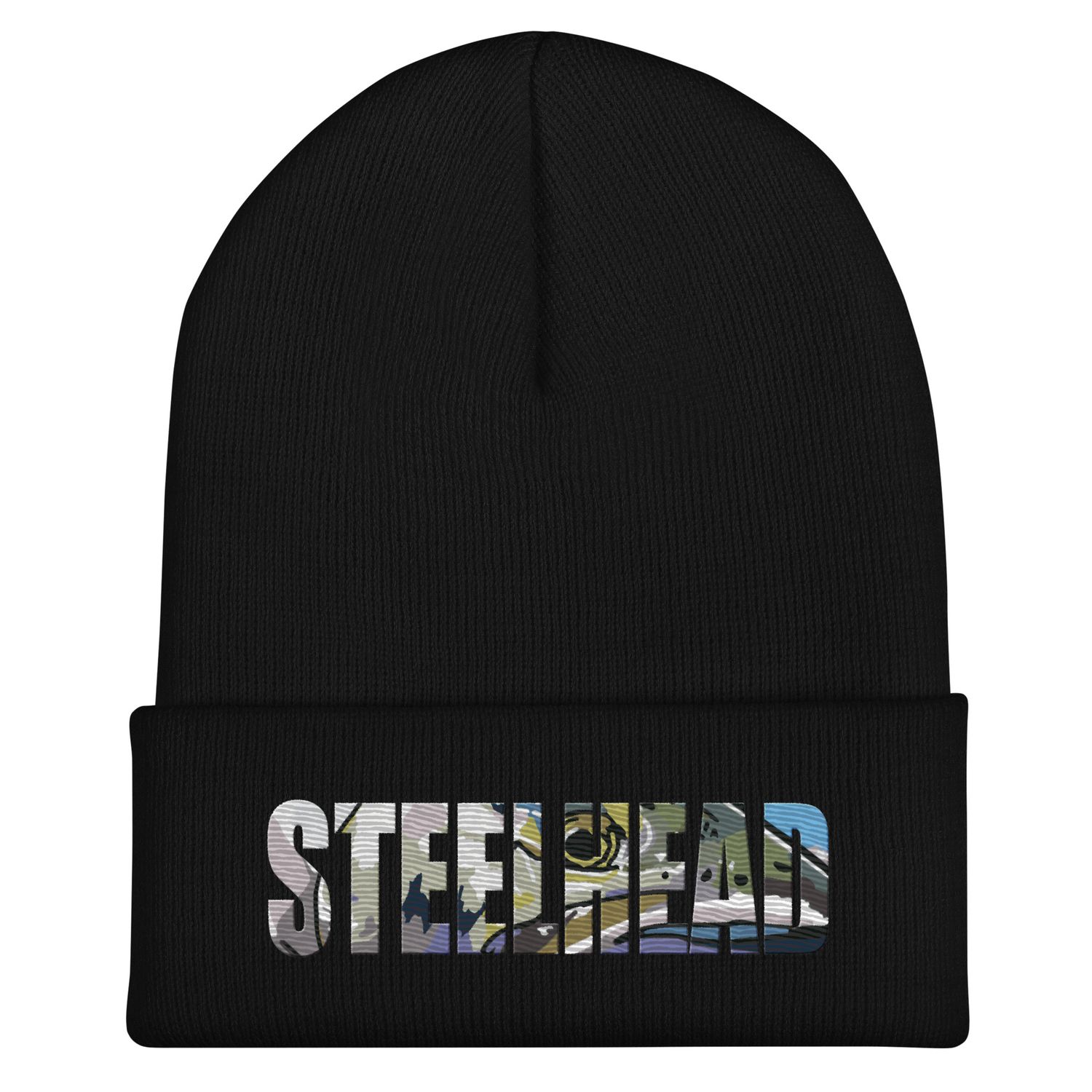STEELHEAD Cuffed Beanie by Farm Girl Graphics