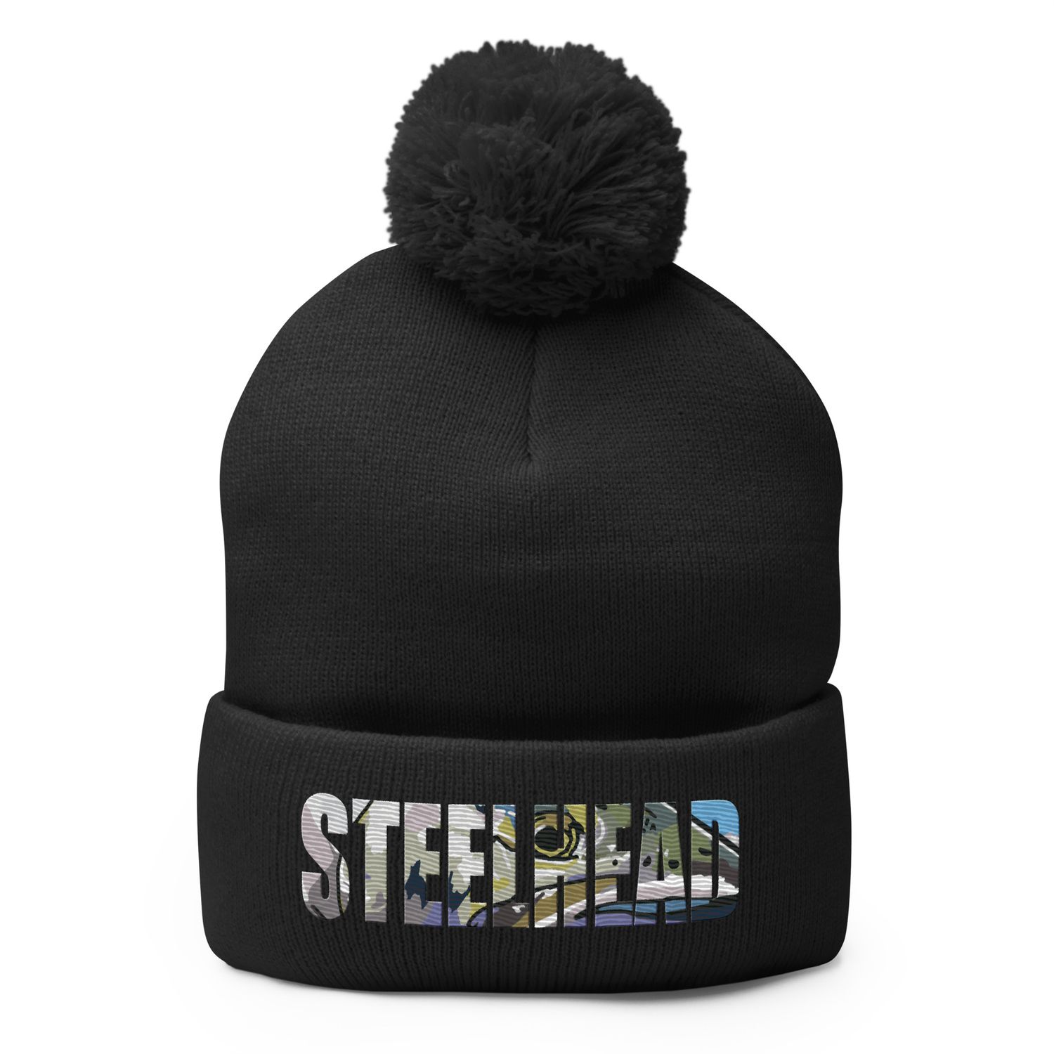 STEELHEAD Pom-Pom Beanie by Farm Girl Graphics