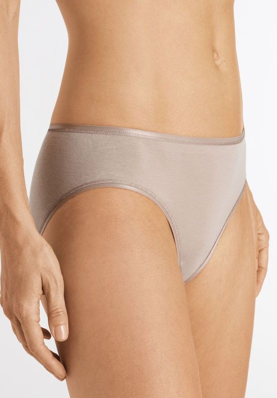 Cotton Seamless High Cut Brief, Color: XS, Size: Beige