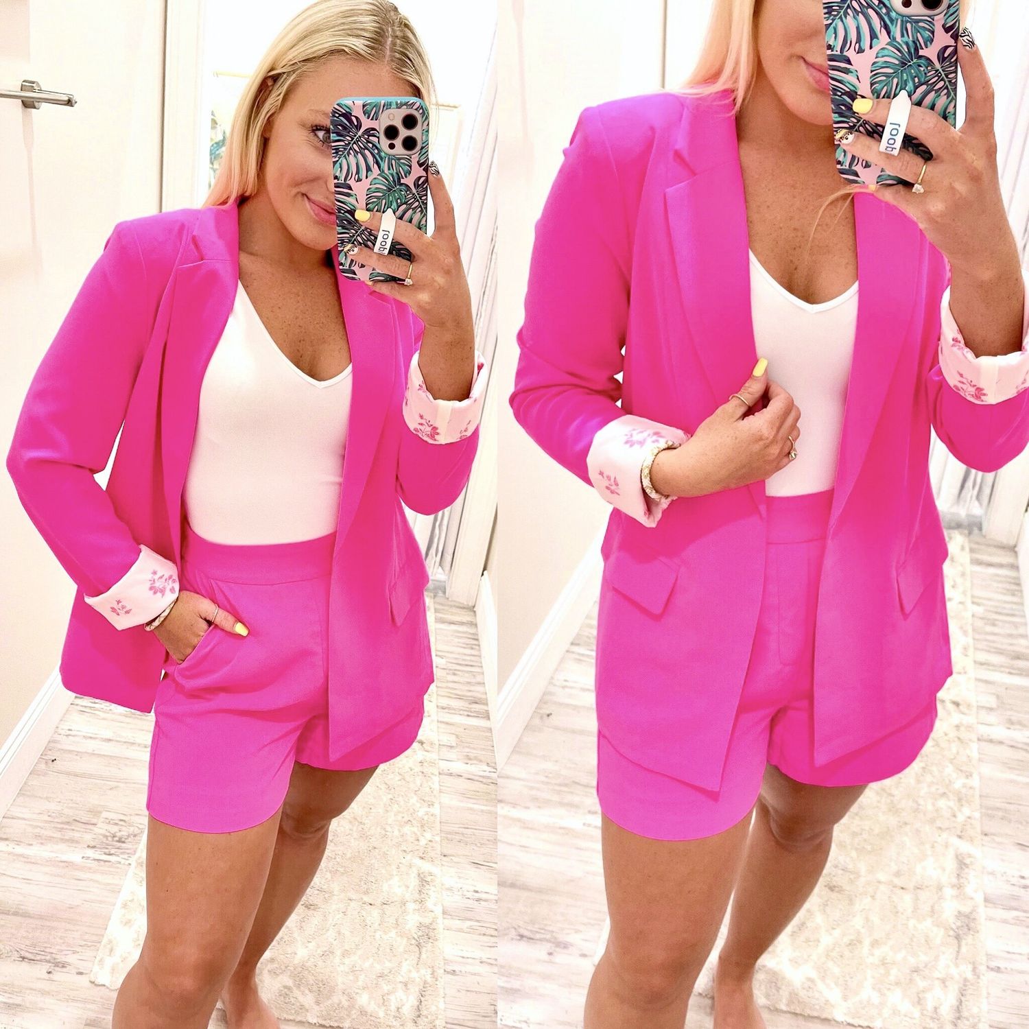 Elastic Back Shorts - Pink