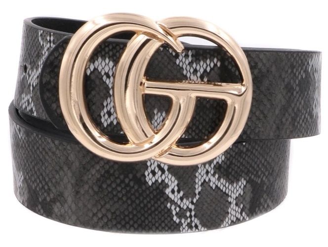 GG Snake Foil Skin Belt