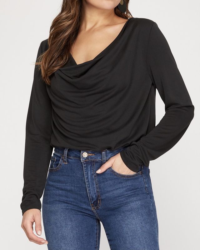 Cowl Neck Bodysuit
