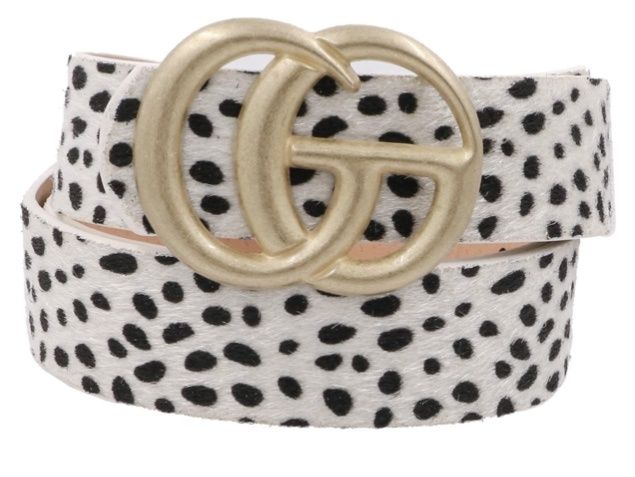CG Faux Fur Spotted Belt