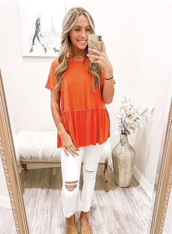 Ruffle Detail Top