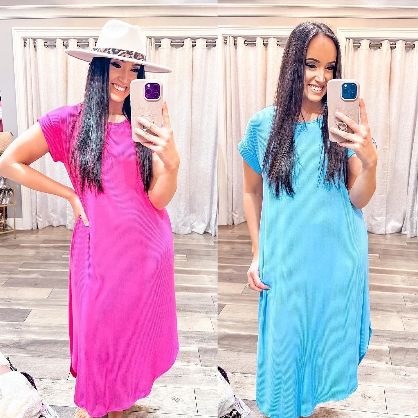 Ribbed Midi Dress
