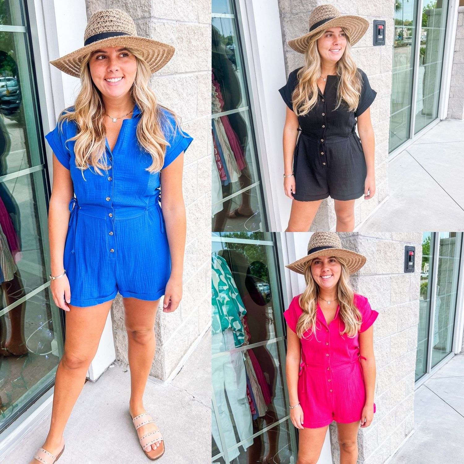 Collared Button Down Romper