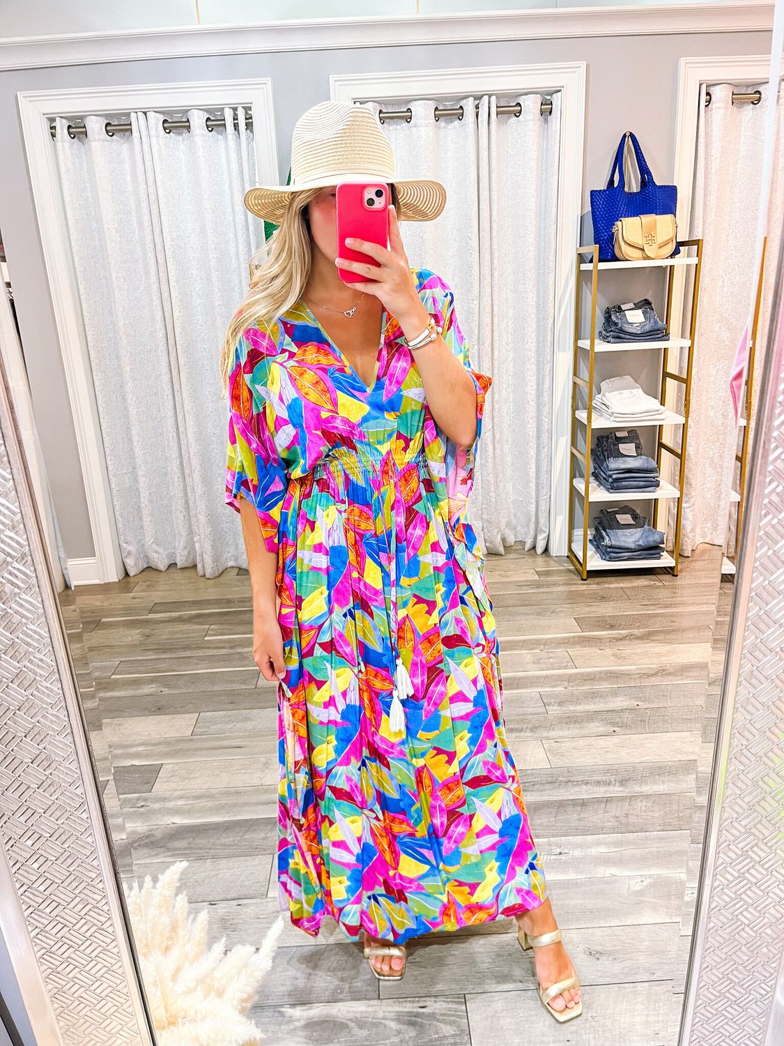 Tropical Kimono Maxi - Magenta