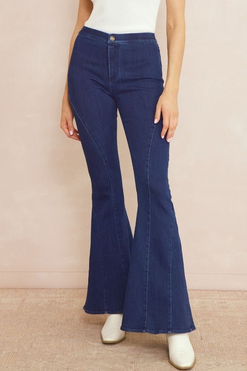 Bell Bottom Jeans - Dark Denim