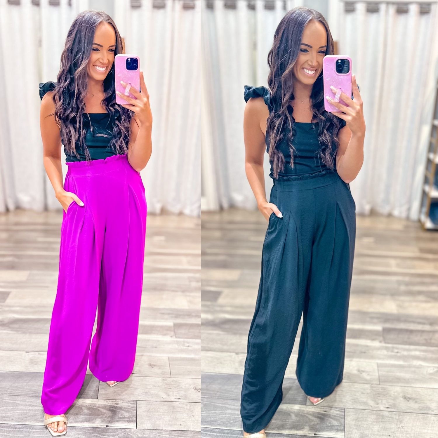 Stretch Wide Leg Pants