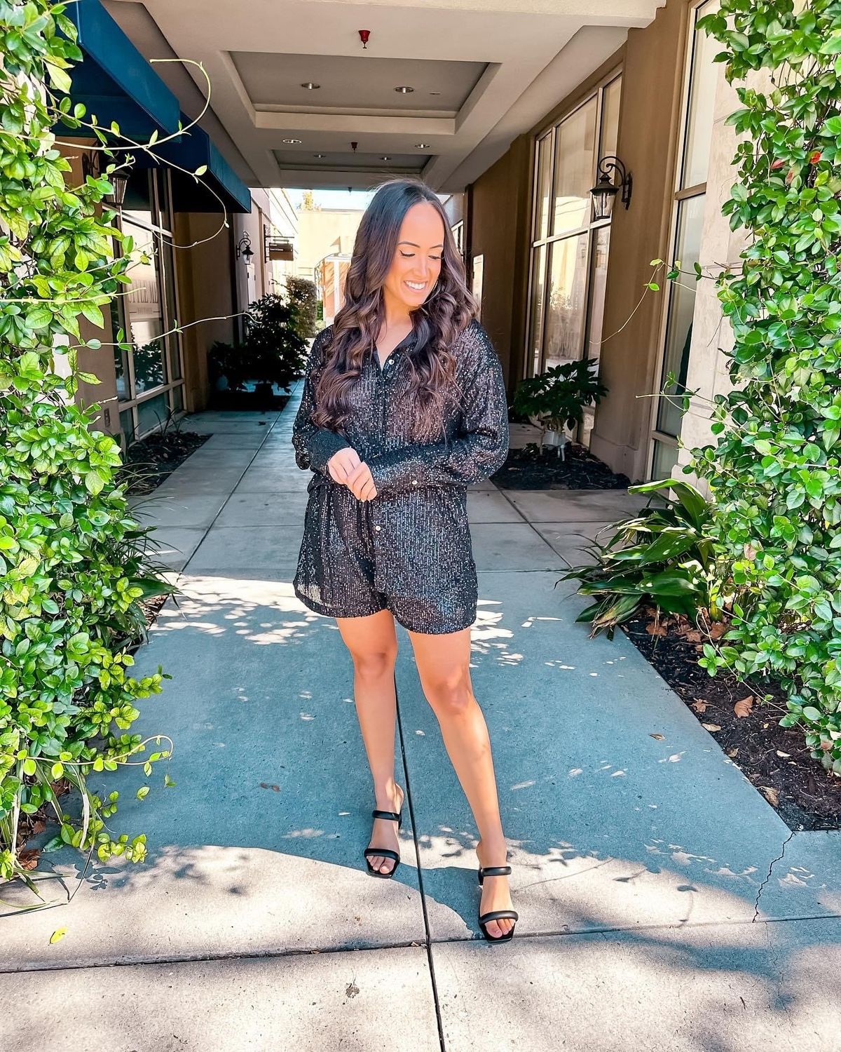 Sequin Shorts - Black