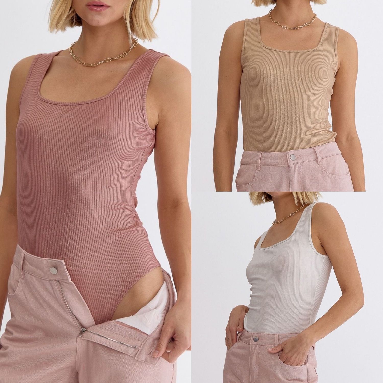 Metallic Ribbed Bodysuit