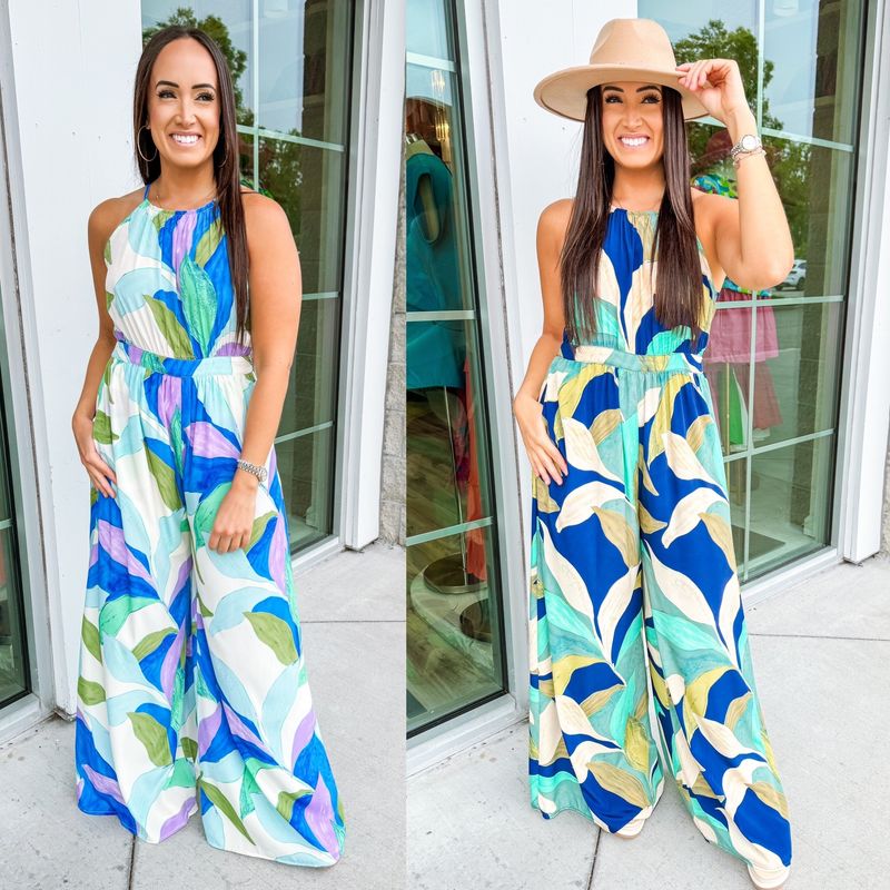 Abstract Tropical Jumpsuit