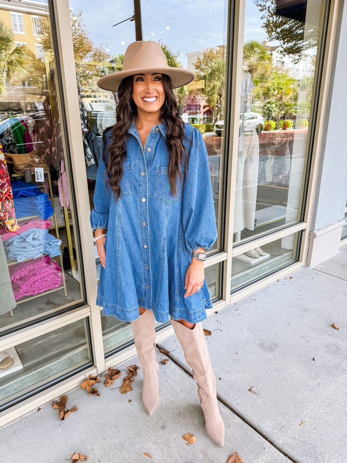 Denim Button Down Dress