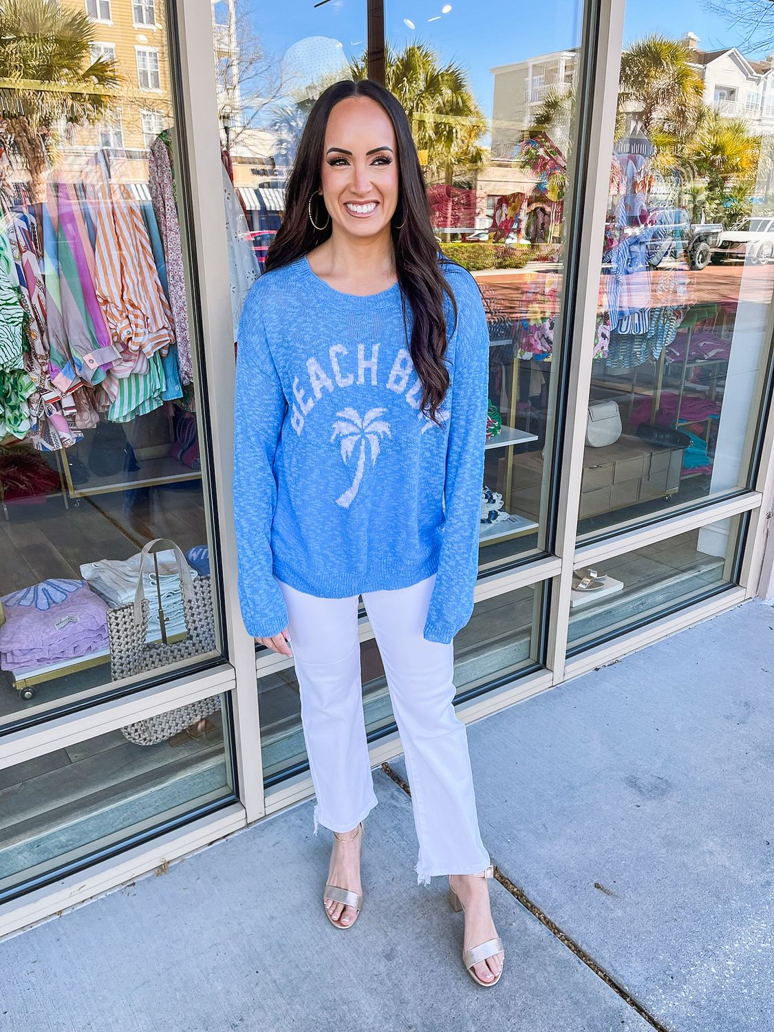 BEACH BUM SWEATER - BLUE