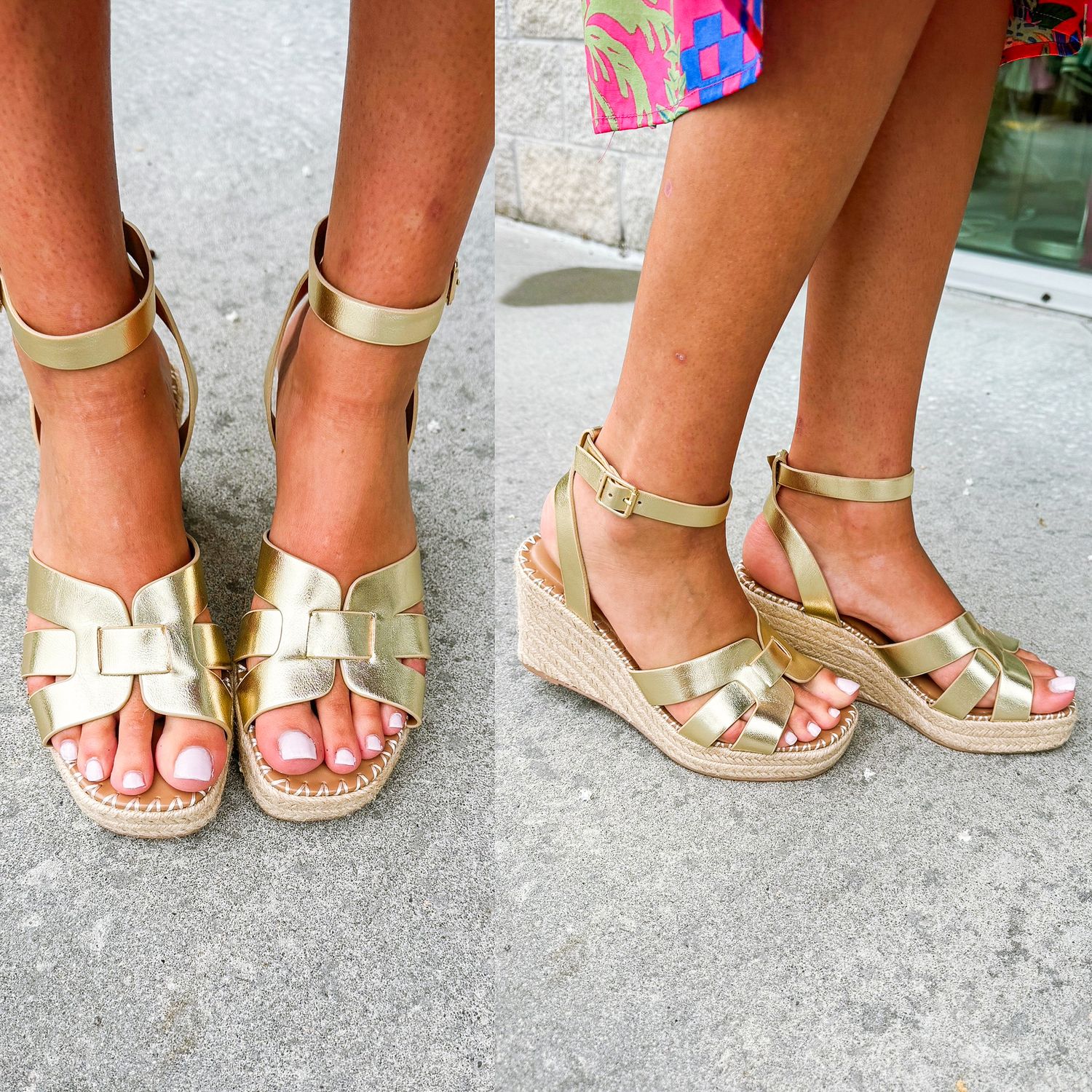 Alena Wedges - Gold