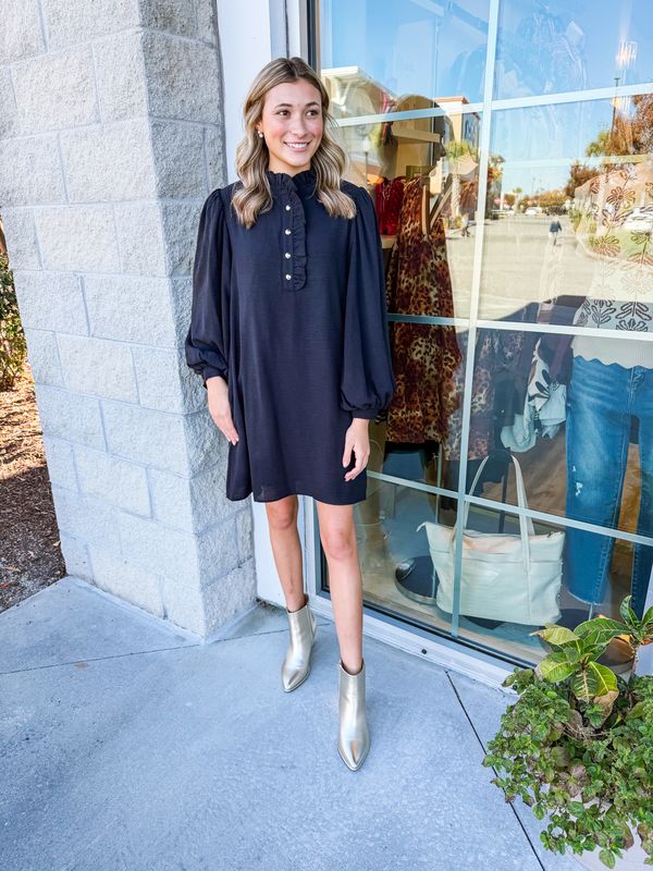 Ruffled Detail Dress