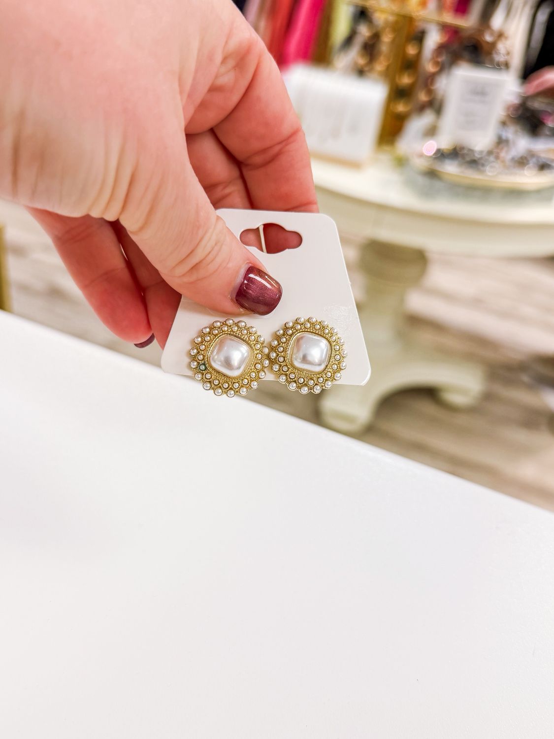 CROCHET PEARLS EARRINGS