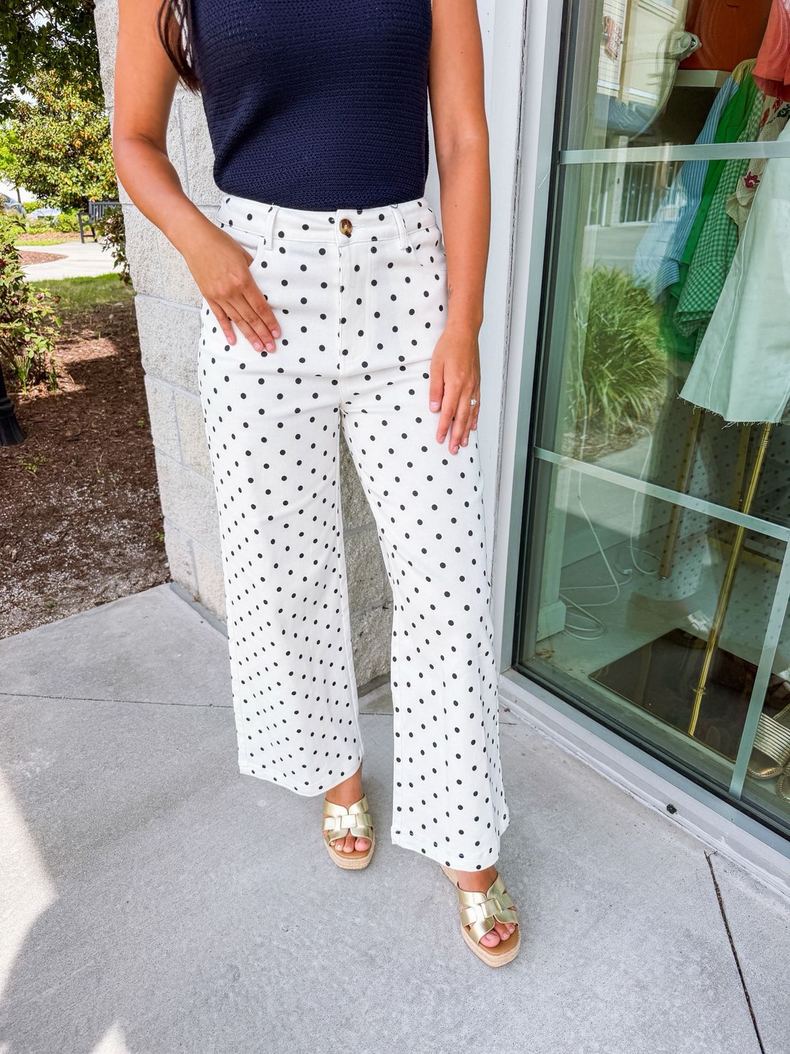 Polka Dot Pants - Off White