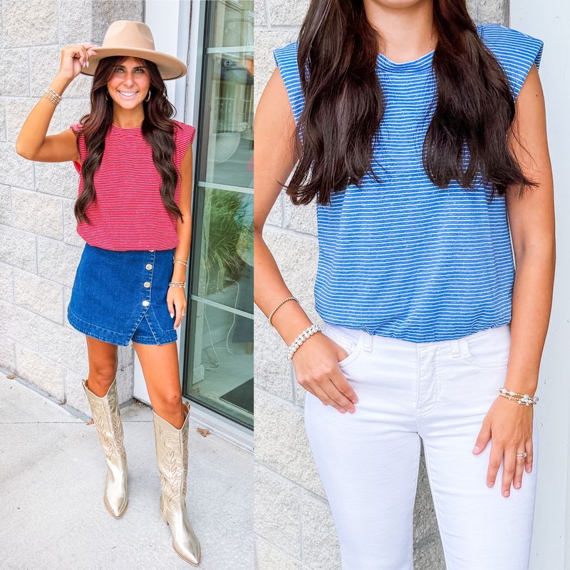 Striped Bubble Hem Top