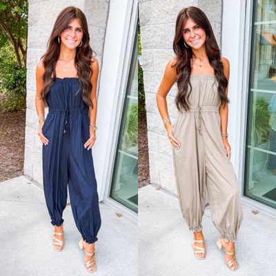 Strapless Joggers Jumpsuit