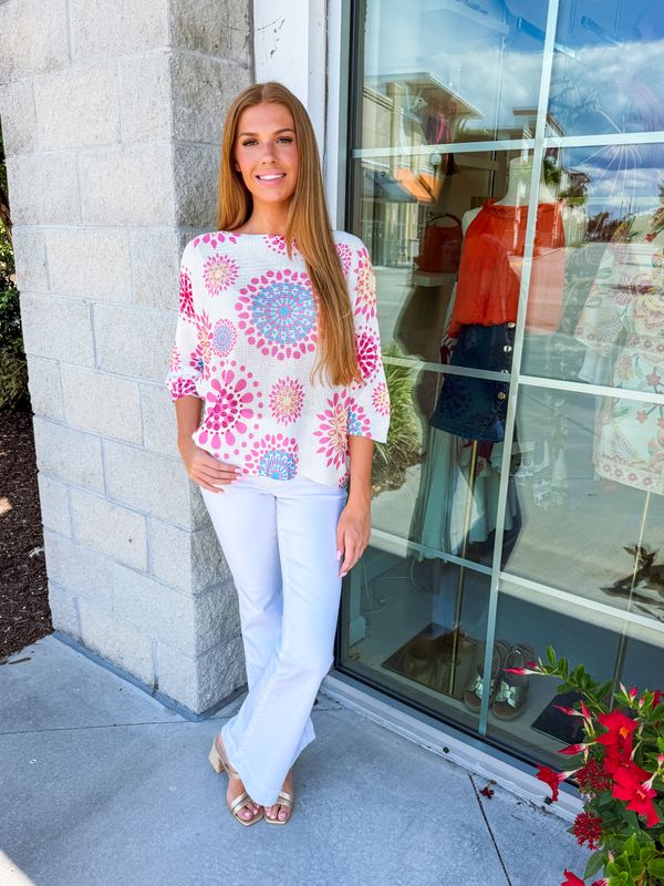 Floral Sweater - Ivory