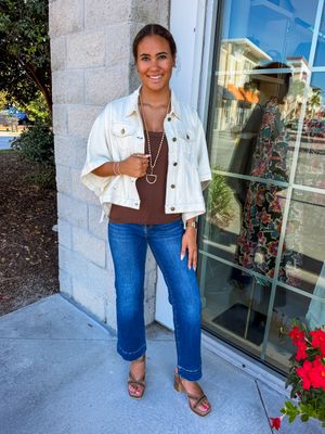 Cape Denim Jacket - Ecru