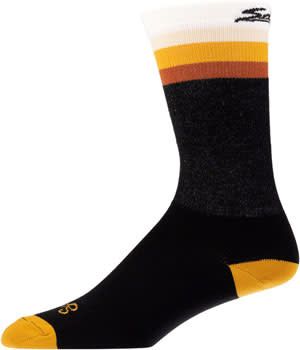 Salsa Latitude Sock - 8 inch Black White w/ Stripes Small/ Medium