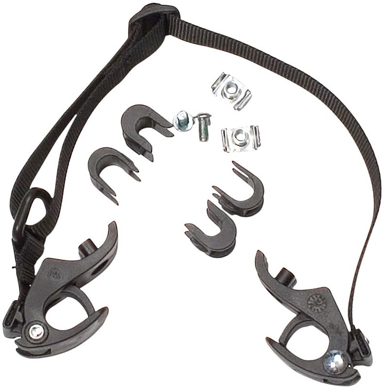 Ortlieb Replacement Pannier Hooks: For QL1 Systems Fits 16mm Rails and comes with 10mm 8mm Reducers Pair Black