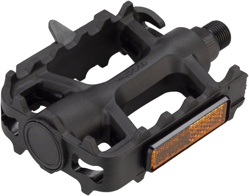 Dimension Mountain Basic Heavy-Duty Pedals - Platform, Plastic, 1/2&quot;, Black