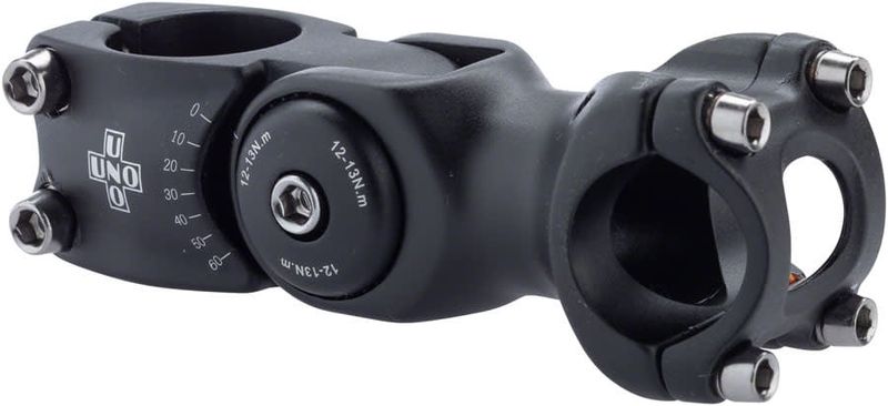Kalloy 820 Stem - 90mm, 25.4 Clamp, Adjustable, 1 1/8&quot;, Aluminum, Black