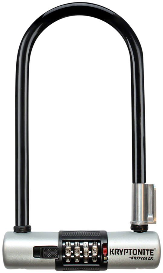 Kryptonite KryptoLok U-Lock - 4 x 9&quot;, 4-Digit Combination, Black, Includes bracket