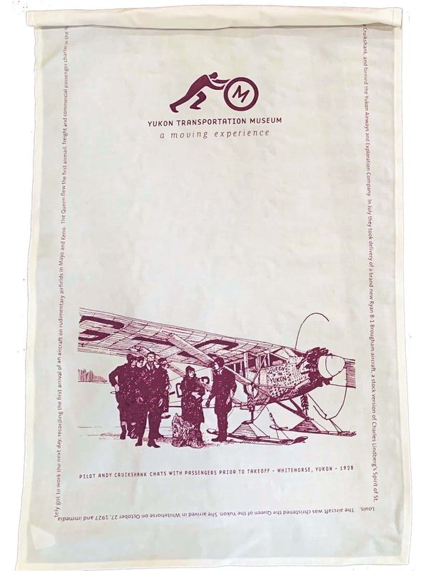 Queen of the Yukon Purple Tea Towel